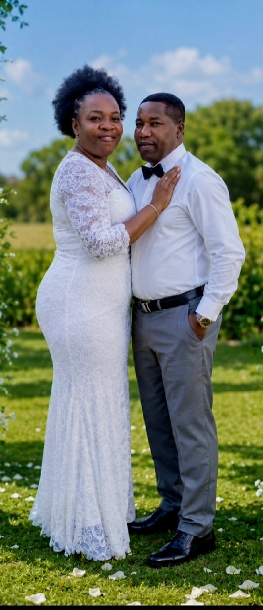 Le couple dans un jardin